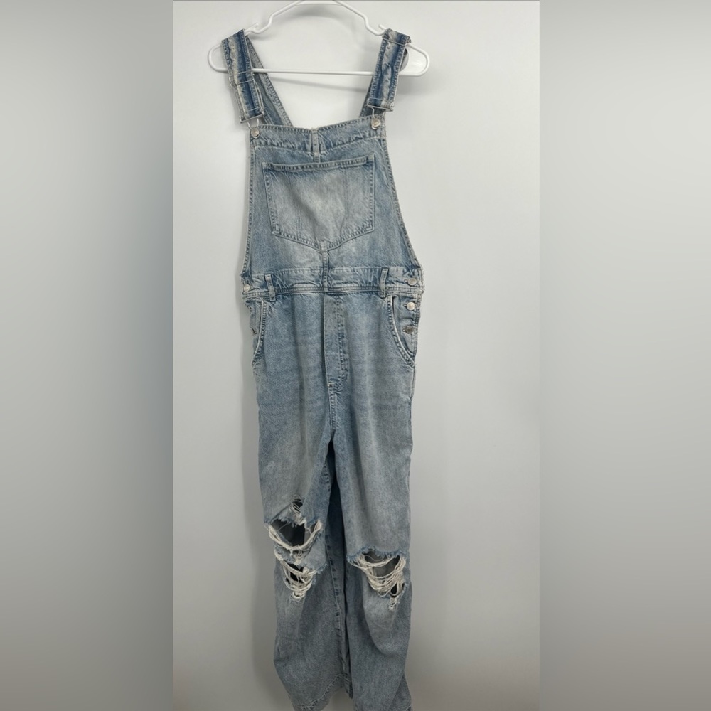 Free People We The Free Denim Overalls Women’s Small Distressed